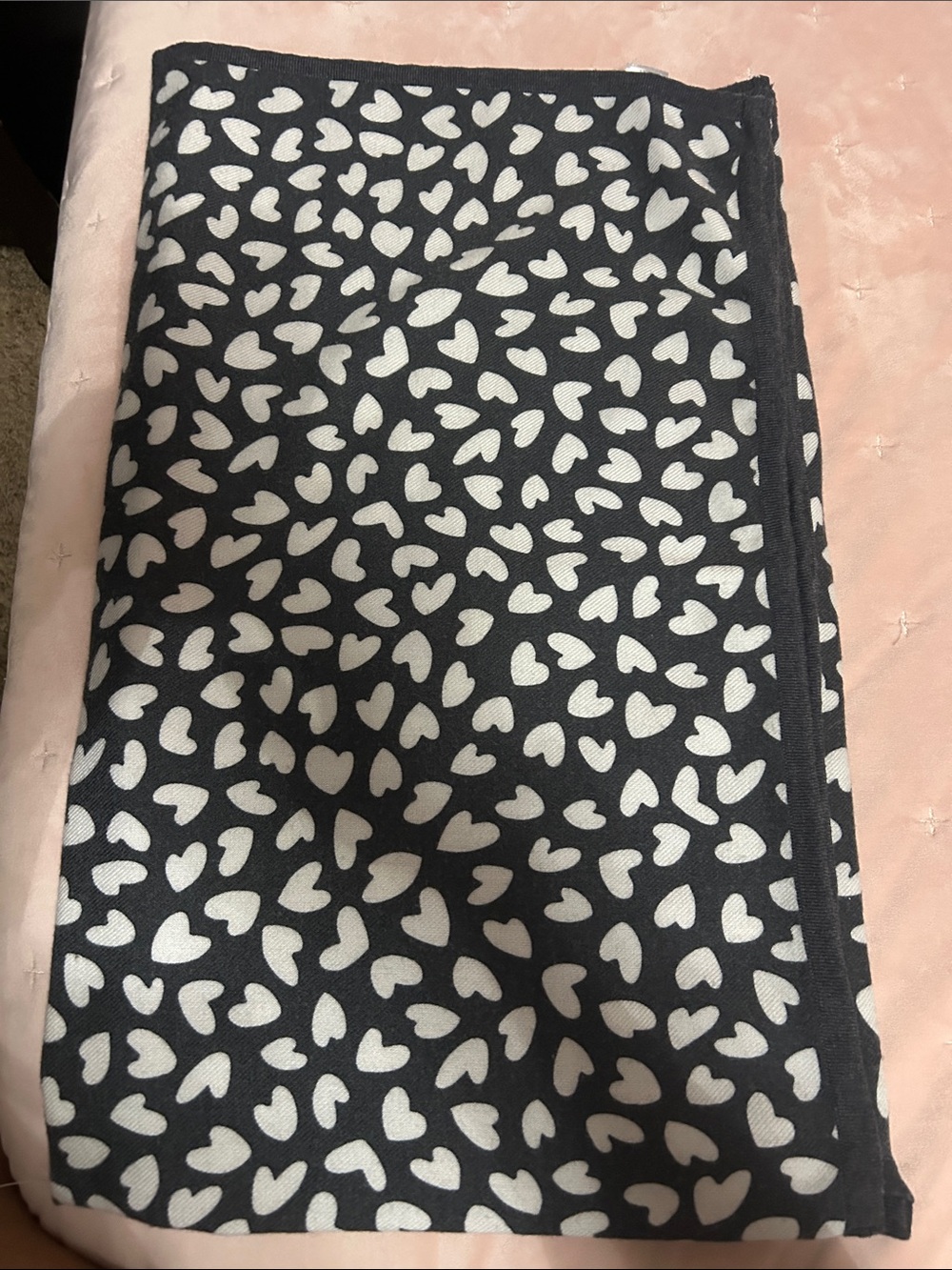 Ann Taylor Gray Shrug with White Heart Pattern